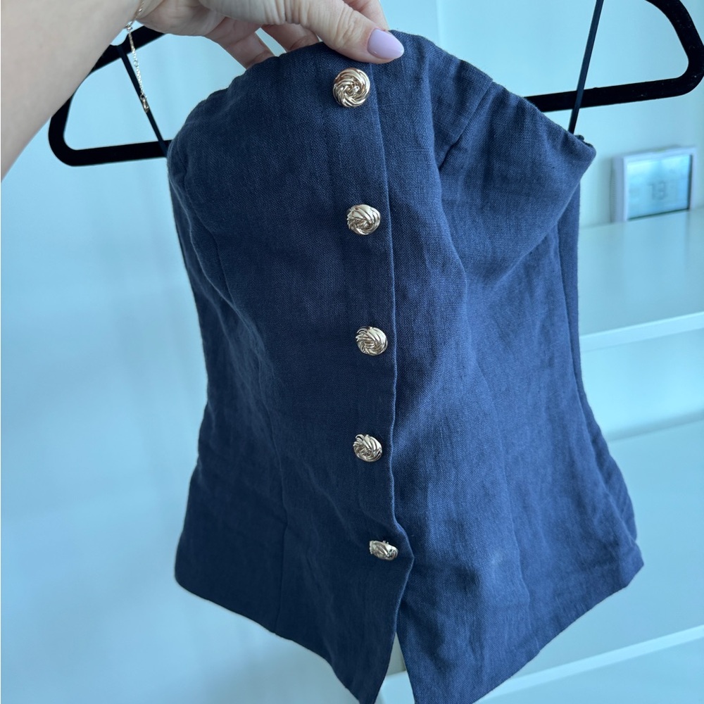 Olivaceous Midnight Blue Tube Top